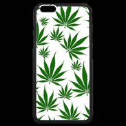 Coque iPhone 6 Plus Premium Feuille de cannabis sur fond blanc