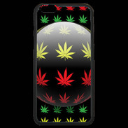Coque iPhone 6 Plus Premium Effet cannabis sur fond noir