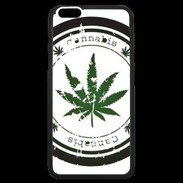 Coque iPhone 6 Plus Premium Grunge stamp with marijuana leaf