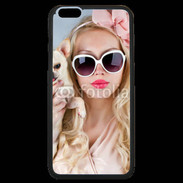 Coque iPhone 6 Plus Premium Femme glamour avec chihuahua