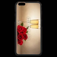 Coque iPhone 6 Plus Premium Coupe de champagne, roses rouges
