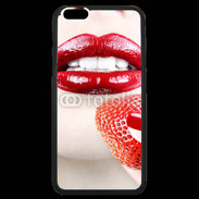 Coque iPhone 6 Plus Premium Bouche sexy rouge à lèvre gloss rouge fraise