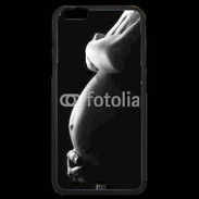 Coque iPhone 6 Plus Premium Femme enceinte en noir et blanc