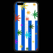 Coque iPhone 6 Plus Premium Drapeau Uruguay cannabis