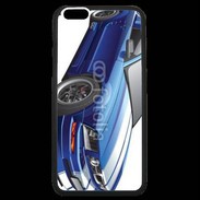 Coque iPhone 6 Plus Premium Mustang bleue