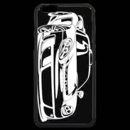 Coque iPhone 6 Plus Premium Illustration voiture de sport en noir et blanc