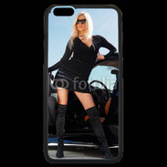 Coque iPhone 6 Plus Premium Femme blonde sexy voiture noire