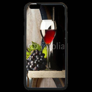 Coque iPhone 6 Plus Premium Verre de vin rouge et grappe de raisin