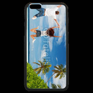 Coque iPhone 6 Plus Premium Couple sautant devant la mer