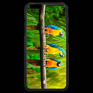 Coque iPhone 6 Plus Premium Trois perroquets bleu et jaune