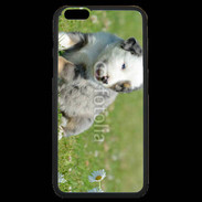 Coque iPhone 6 Plus Premium Chiot blanc et gris 1