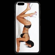 Coque iPhone 6 Plus Premium Femme brune sexy avec talon aiguille