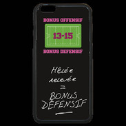 Coque iPhone 6 Plus Premium Mêlée relevée Bonus offensif-défensif Noir