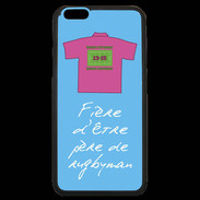 Coque iPhone 6 Plus Premium Père de rugbyman Bonus offensif-défensif Bleu