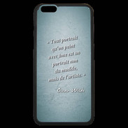 Coque iPhone 6 Plus Premium Portrait Ame Turquoise Citation Oscar Wilde