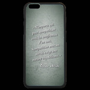 Coque iPhone 6 Plus Premium Sympathiser Vert Citation Oscar Wilde