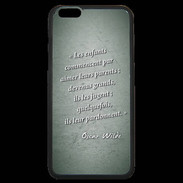 Coque iPhone 6 Plus Premium Enfants parents Vert Citation Oscar Wilde