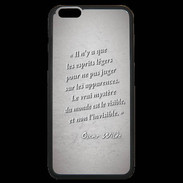 Coque iPhone 6 Plus Premium Esprits légers Gris Citation Oscar Wilde