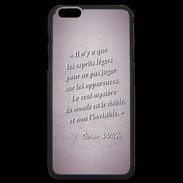 Coque iPhone 6 Plus Premium Esprits légers Rose Citation Oscar Wilde