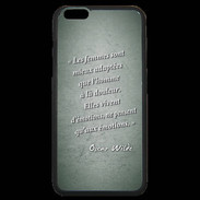 Coque iPhone 6 Plus Premium Femmes émotions Vert Citation Oscar Wilde