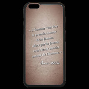 Coque iPhone 6 Plus Premium Homme veut Rouge Citation Oscar Wilde