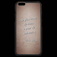 Coque iPhone 6 Plus Premium Brave Rouge Citation Oscar Wilde