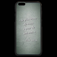 Coque iPhone 6 Plus Premium Brave Vert Citation Oscar Wilde