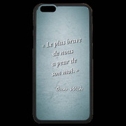 Coque iPhone 6 Plus Premium Brave Turquoise Citation Oscar Wilde