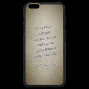 Coque iPhone 6 Plus Premium Chose vraie Sepia Citation Oscar Wilde