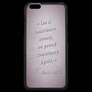 Coque iPhone 6 Plus Premium Conscience Rose Citation Oscar Wilde