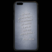 Coque iPhone 6 Plus Premium Cynique Bleu Citation Oscar Wilde