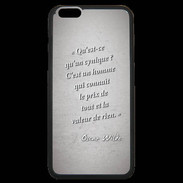 Coque iPhone 6 Plus Premium Cynique Gris Citation Oscar Wilde