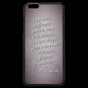 Coque iPhone 6 Plus Premium Saint pêcheur Violet Citation Oscar Wilde