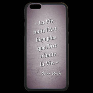 Coque iPhone 6 Plus Premium Vie art Violet Citation Oscar Wilde