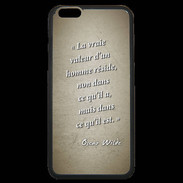 Coque iPhone 6 Plus Premium Vraie valeur sepia Citation Oscar Wilde