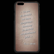Coque iPhone 6 Plus Premium Sincérité fatale Rouge Citation Oscar Wilde