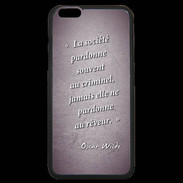 Coque iPhone 6 Plus Premium Société rêveur Violet Citation Oscar Wilde