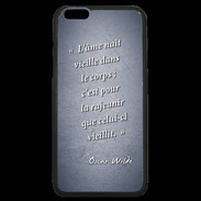Coque iPhone 6 Plus Premium Ame nait Bleu Citation Oscar Wilde