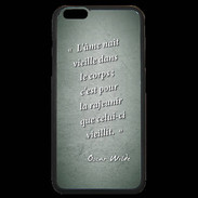 Coque iPhone 6 Plus Premium Ame nait Vert Citation Oscar Wilde