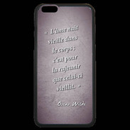 Coque iPhone 6 Plus Premium Ame nait Violet Citation Oscar Wilde