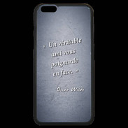 Coque iPhone 6 Plus Premium Ami poignardée Bleu Citation Oscar Wilde
