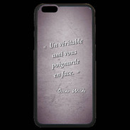 Coque iPhone 6 Plus Premium Ami poignardée Violet Citation Oscar Wilde