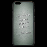 Coque iPhone 6 Plus Premium Ami poignardée Vert Citation Oscar Wilde