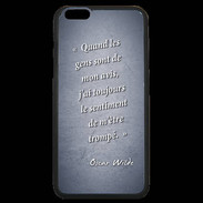 Coque iPhone 6 Plus Premium Avis gens Bleu Citation Oscar Wilde