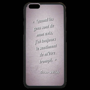 Coque iPhone 6 Plus Premium Avis gens Rose Citation Oscar Wilde