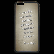 Coque iPhone 6 Plus Premium Avis gens Sepia Citation Oscar Wilde