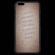 Coque iPhone 6 Plus Premium Avis gens Rouge Citation Oscar Wilde