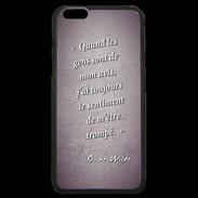 Coque iPhone 6 Plus Premium Avis gens violet Citation Oscar Wilde