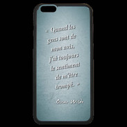 Coque iPhone 6 Plus Premium Avis gens Turquoise Citation Oscar Wilde