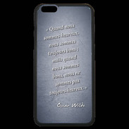 Coque iPhone 6 Plus Premium Bons heureux Bleu Citation Oscar Wilde